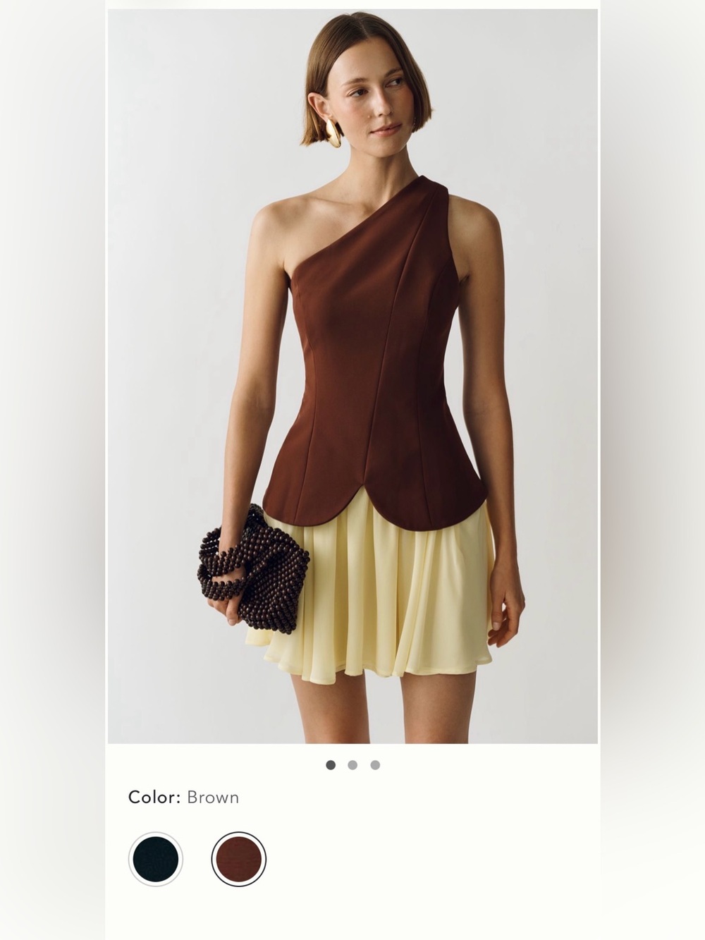 Maeve one shoulder, mini dress buy Anthropologie
